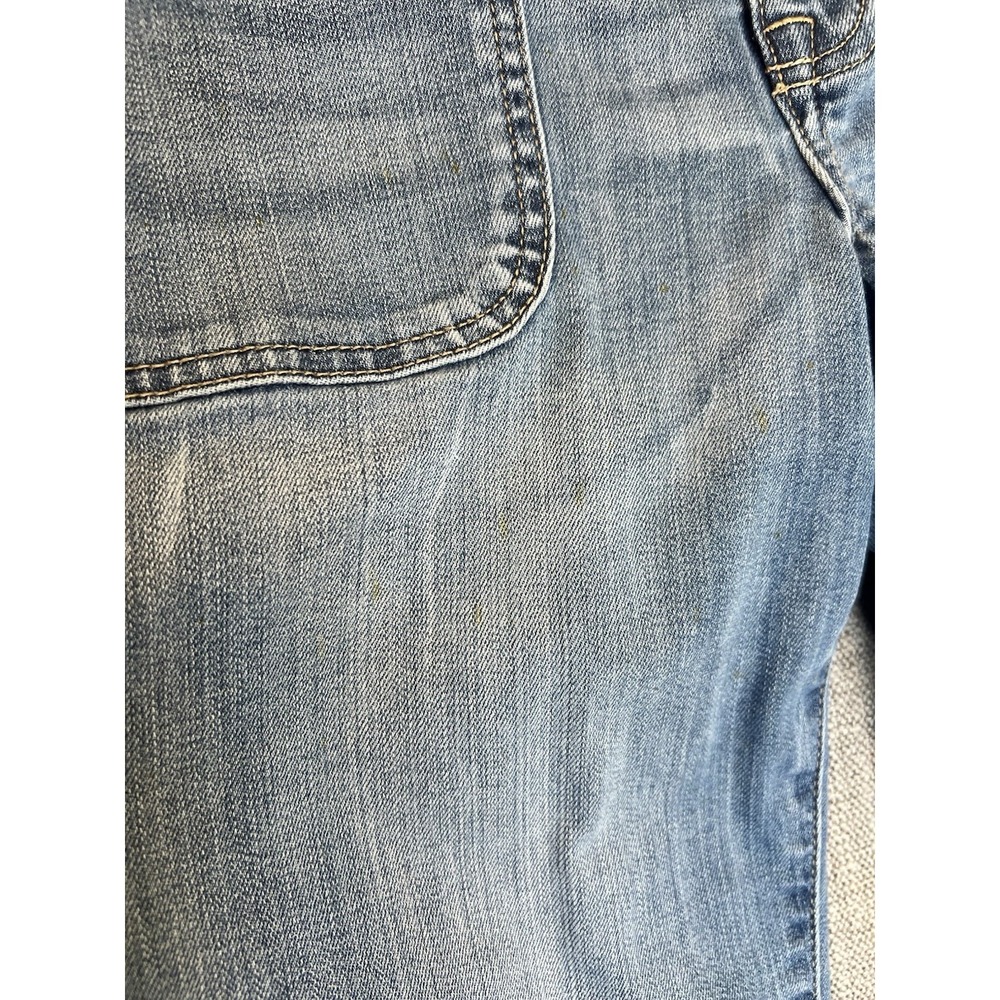 Lucky Brand Stevie High Rise Flare Jeans Women's 10/30 Light Wash Raw Hem - Picture 5 of 15